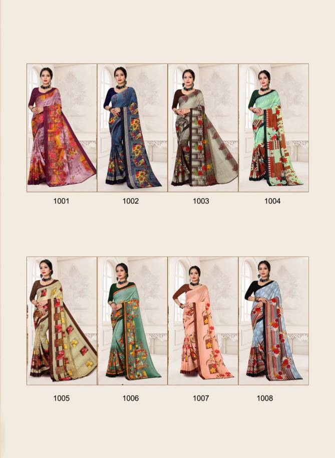 Ronisha Zarokha Printed Renial Regular Wear Designer Saree Collection